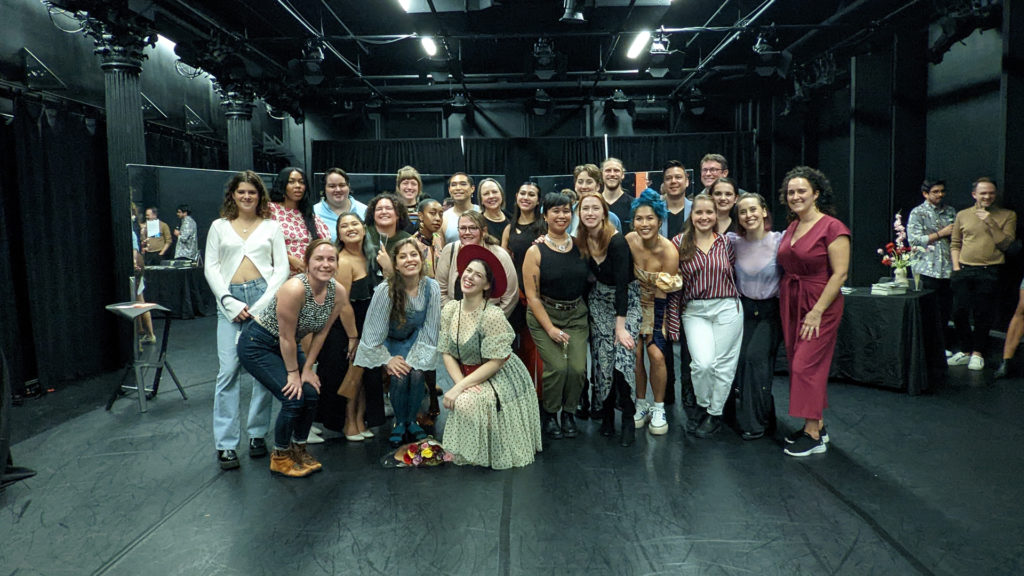 The creative team from Ending the War on my Body at the premiere at Gibney Dance Studios