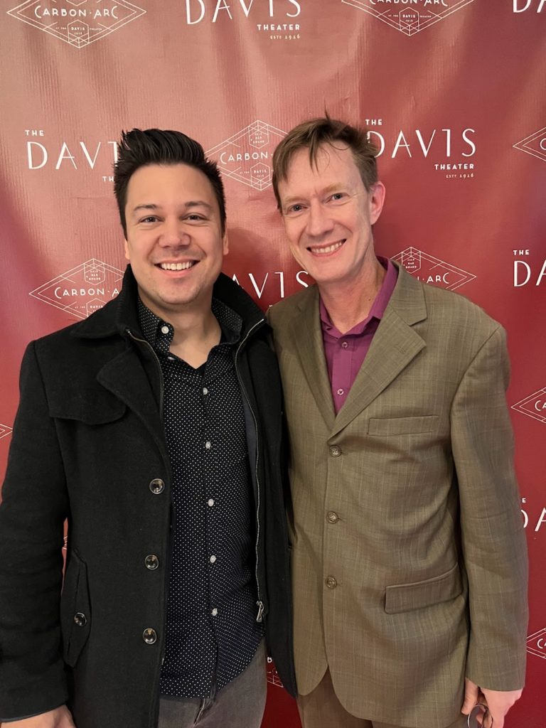 Film composer Tim Corpus with Writer/Director Todd Wells at the premiere of "Strange Creatures of the Adult Wilderness"